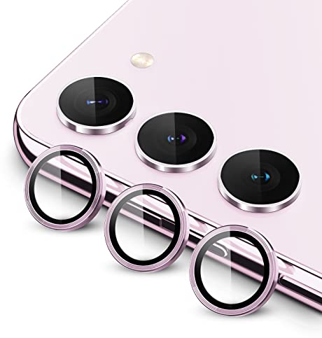 JETech Protector de Lente de Cámara para Samsung Galaxy S23 5G 6,1 / S23 Plus 5G 6,6, HD Cristal Vidrio Templado 9H Individuo Metal Aluminio, Marco de Instalación Fácil, 1 Juego (Lavender)