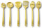 HOOZ 6-Teiliges Küchenutensilien Set, Edelstahl Küchengeschirr Set, Küchenhelfer Enthält 1xSuppenkelle, 2x Pfannenwender, 1x Schaumlöffel, 1x Spaghettilöffel, 1x Servierlöffel (Gold)