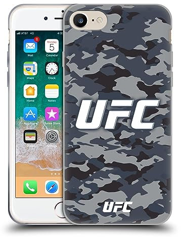 Head Case Designs Offizielle UFC Tarnung Logo Gelhülle [Militärischer Schutzgrad] Kompatibel Mit Apple iPhone 7/8 / SE 2020 & 2022 Und Kompatibel Mit MagSafe