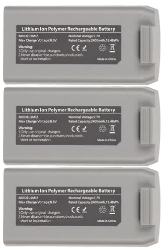 3-Pack 7.7V 2400mAh RC Drone Battery, Replacement UAV Backup Batteries, Compatible with DJI Mavic Mini 2, Mini 2 SE, Mini SE Remote Control Drones
