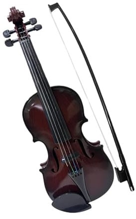 Btuty Simulierte Geige Praxis Musik Geige für Anfänger Violine Kit Musikinstrument Exquisite Verarbeitung Performance-Requisiten Geschenke Verstellbare Saiten