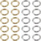 PLABBDPL 20 stück Karabiner Rund, Karabinerhaken Rund 20mm, Runder Karabiner Gold-Silber, Karabiner Ring, Schlüsselanhänger Ringe für Tasche Schmuck Schlüsselring Hundeleine DIY Handwerk Machen