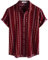 VATPAVE Mens Floral Hawaiian Shirts Short Sleeve Button Down Beach Shirts X-Large WineRed Orange