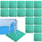 16 Piezas Protector Suelo Piscina, 25 * 25cm Suelo Piscinas Desmontables Tapiz de Suelo para Piscina Desmontable con Agujeros Base Piscina Desmontable, Antideslizante y Resistente al Desgaste, Verde