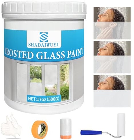 Frosted Glass Paint for Windows,17oz Privacy Windows Paint, Waterproof & UV Resistant,Window Tint for Home,Bathroom,Kitchens,Sliding Door,Offices in Glass Surfaces