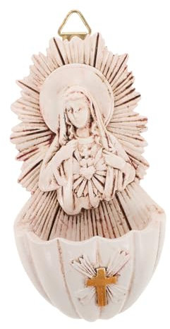 PRETYZOOM Elegant Wall Hanging Holy Water Font Resin Craft Home Decor for Church