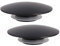 Lot de 2 bouchons de vidange pour lavabo, 66 mm, noir mat