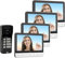YASTA Kit Videocitofono 4 Schermi Familiare Monitor 7 Telecamera Apriporta sistema di sicurezza videocitofono condominio villa appartamento controllo accessi dispositivo di sicurezza domestica