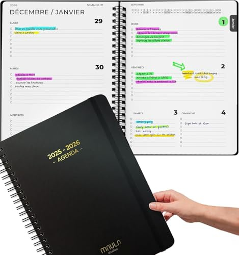 Schülerkalender 2026 A4 – Wochenansicht, Schüler, Lehrer, Universität, Notizbuch, Juli 2025 bis Dezember 2026, Organisation Arbeit, Studium, Alltag