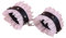 TAUOE Manette con Polsini in Pizzo, Rosa e Nero, Accessorio Costume