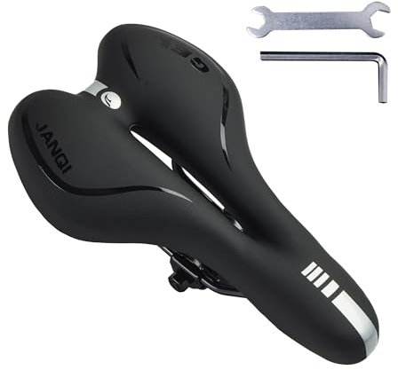 Fahrradsattel, Wasserdicht PU Fahrrad Sattel für Herren & Damen, Gel Bequem Fahrradsitz, Stoßdämpfend Atmungsaktiv Mountainbikesättel