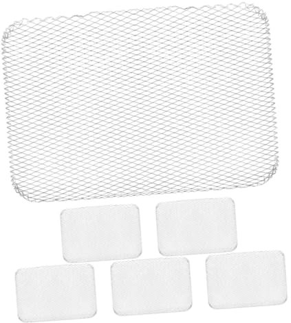 Happyyami 6 Sheets Metal Barbecue Mesh Grill Mat Outdoor Reusable Baking Mat Grill Pads for Barbecue Network Bbq