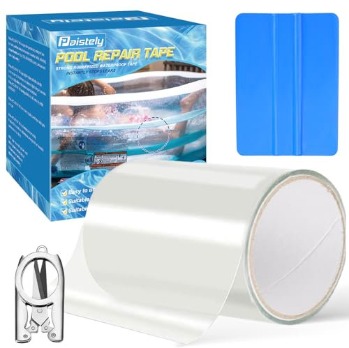 Pool Flicken Klebeband Unterwasser, Transparentes Wasserdichtes Klebeband 4 Zoll x 7 Fuß, Poolflicken Selbstklebend Unterwasser Zur Reparatur Verschiedener Schwimmbadoberflächen