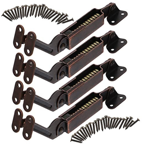 SHINEOFI Lot De 4 Charnières De Support Pour Coffre Armoire Rangement Robuste Pour Couvercle Pour Portes Couvercle Charnières De Meubles En Fer