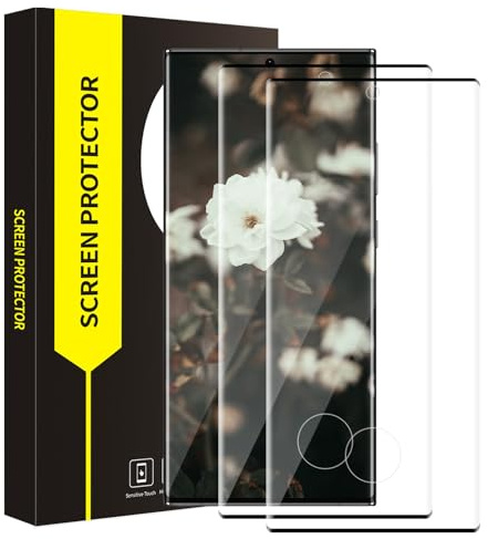 Bodyguard 2 pièces Verre Trempé pour Samsung Galaxy S22 Ultra 5G, Dureté 9H protection écran, 3D Couverture Totale, Sensible au Toucher, sans bulles, Grande clarté S22 Ultra vitre protection