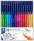 STAEDTLER 323 TB32 Fasermaler triplus color ergonomische Dreikantform, stabile Spitze, leicht auswaschbar, Etui mit 32 farblich sortierten malern, Strichbreite 1.0 mm