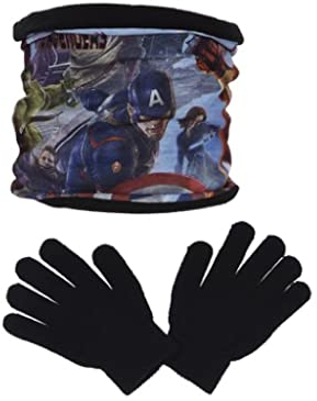 Avengers Snood and Gloves 2-piece Set Black