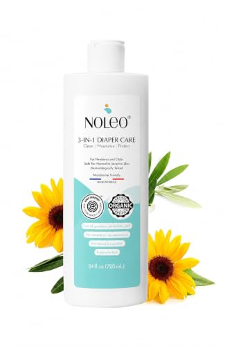 NOLEO All in One Organic Windelausschlag Preventive Cream Cleanser & Moisturizer, 236 ml