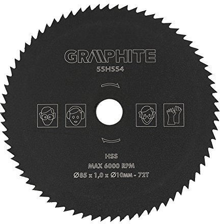 Lame de Scie Circulaire, 85 mm * 10 mm 72t HSS circulaire Scie de coupe disque de roue en bois en métal Scie pièces de rechange