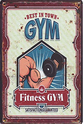 Visario Blechschild Bild GYM Fitness 30x20cm 2331 verschiedene Bilder, Wandbilder und Schilder zur Auswahl.