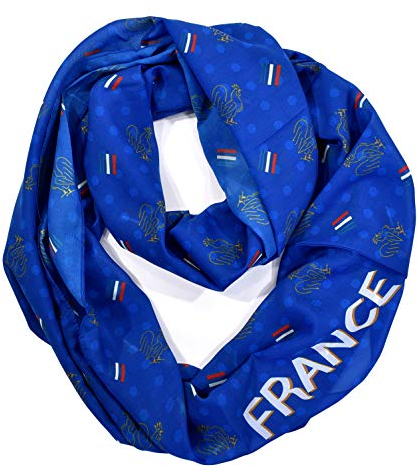 Euroscarves Infinity Schal, Blau, Weiß, Rot, fits all