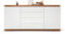 Chiaro Sideboard matt weiß Lack und Eiche/Asteiche massiv geölt Kommode 172 x 81 cm