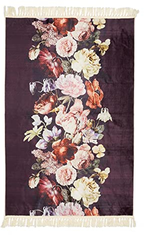 ESSENZA Teppich Anneclaire Cherry, 120x180 cm - 60% Polyester, 30% thermoplastischesPolyurethan, 10% Baumwolle - Blumen
