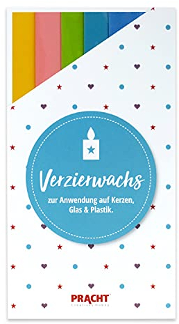 Pracht Creatives Hobby 7050-527 Mezcla de placas de cera para decorar, 6 medias placas, aprox. 200 x 50 x 0,5 mm, placas de cera para modelar y decorar velas