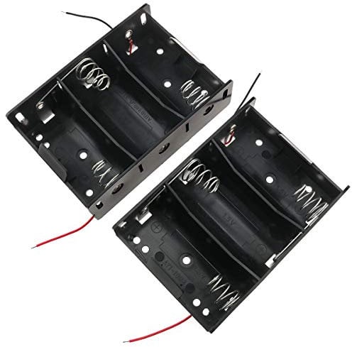 E-outstanding D Cell Battery Holder 2PCS 4.5V D Size Battery Cases 3xD Cell Battery Boxes with Red and Black Wire Leads
