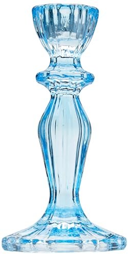 Talking Tables Kerzenhalter aus blauem Glas | Dekorativer Kerzenständer für Innen-oder Außenbereich, Elegante Dekorationen für Dinnerpartys, Geburtstag, Garten, Hochzeit, Wohnkultur