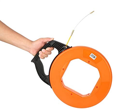 Fischband, 30 M/98,4 Ft, Nicht Leitendes Fiberglas-Fischband in Rolle, Drahtseilabzieher Elektrikerwerkzeuge, Zum Ziehen von Drähten und Kabeln