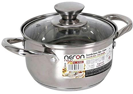 CACEROLA 16CM 2L ACERO INDUCCIÓN NEW NERON