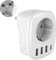 Reiseadapter UK Adapter England Deutschland Stecker, VINTAR Steckdosenadapter Reisestecker Stromadapter mit 3 USB A und 1 USB C Anschluss, geeignet für Großbritannien England Irland Malaysia, TypG