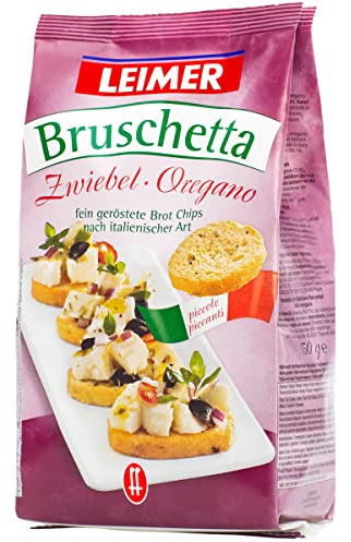 Leimer Bruschetta geröstete Brot Chips Zwiebel und Oregano 150g