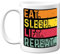 Birthday Mug Gifts for Men Women Him Her - Eat, Sleep, Lift, Repeat - Funny Happy Birthday Present Gift for Workout Weight Training Lovers, 11oz Ceramic Dishwasher Safe Premium Mugs