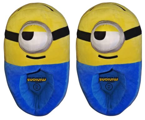 London Europe Chaussons Minions Rise of Gru-Stuart pour femme, jaune, 40/42, jaune, 39/40 EU