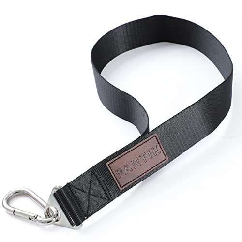 PANTIK Gym Arm Wrestling Strap Belt Hand Grip with Carabiner Nylon Webbing Multi Purpose Pull Down Tricep Rope Arm Exerciser Strap Arm Forearm Exerciser Strengthener for Cable Machine and Free Weight