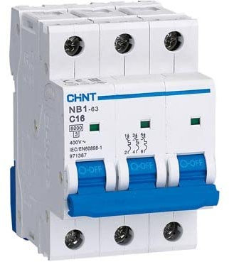 Interruttore automatico Chint NXB-63-3-16C3P16A6KA