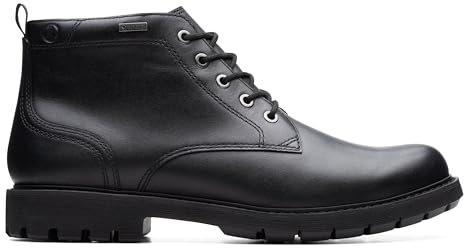 Clarks Homme BatcombeMixGTX Bottine, Black Leather, 40 EU