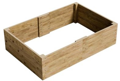 Conka Garden - Wooden Raised Bed Kit - Large Garden Planters for Vegetables, Herbs, Flowers – Start Growing Plants Earlier & Better - Durable & Resistant FSC Treated Timber 120cm L x 180cm W x 46cm H