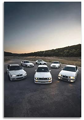 ESTE Sportwagen-Poster für M Power Collection Hyper Car Racing Car Poster Dekorative Malerei Leinwand Wandposter und Kunstbild Druck Moderne Familie Schlafzimmer Dekor Poster 40 x 60 cm