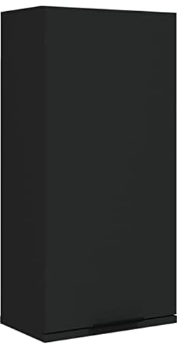 vidaXL Armoire Murale de Salle de Bain Suspendue Armoire de Rangement Organisateur Meuble de Rangement Toilette Intérieur Noir 32x20x67 cm