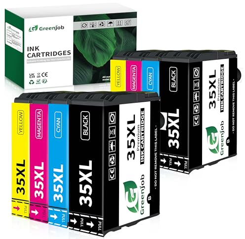 Greenjob 35XL Druckerpatronen für Epson 35 Tintenpatronen Kompatibel mit Epson Workforce Pro WF-4740DTWF WF-4730DTWF WF-4720DWF WF-4725DWF WF-4730 WF-4720 (8er-Pack)