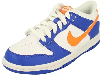 NIKE Dunk Low GS Sneaker FN7783 Sneakers Schuhe (UK 4 US 4.5Y EU 36.5, Blue Joy Bright Mandarin White 400), Blue Joy Bright Mandarin White 400, 37.5 EU