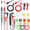Set puntali per multimetro elettrico - Morsetti a coccodrillo Coccodrillo,Test Leads, kit di cavi per sonde di test con gancio per collegamento al circuito elettrico, esperimenti scolastici fai-da-te