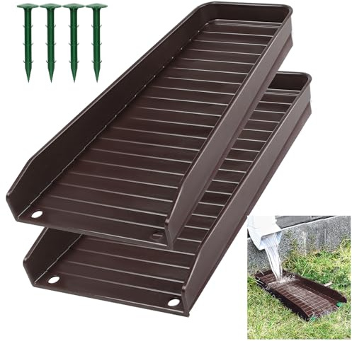 HAHOME Regenrinnen-Fallrohr-Verlängerungen, Regenrinnen-Fallrohr-Spritzblock, Down-Auslauf-Verlängerung, Ablaufrinnenschutz-Umlenker, 41 cm Dachrinnen-Spritzschutz, fixierbarer Regenwasserablauf,