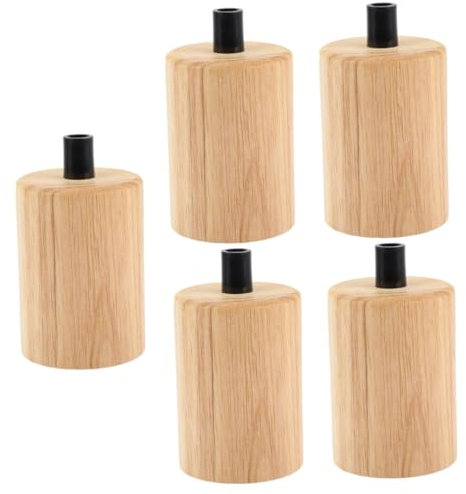 Gadpiparty 5St Lampenfassung aus Holz Glühbirnenfassung Lampenhalter holzlampe Holzdeckenleuchte e27 birne Adapter für Glühbirnen Kronleuchter Lampenfassung Die Glühbirne Lampenkopf