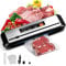 Automatic Vacuum Sealer Machine with Built-in Cutter | 80kPa High-Speed Food Vacuum Sealer for Sous Vide, Dry/Moist Foods | Pulse Mode & Starter Kit | Compact Vertical Design, BPA-Free