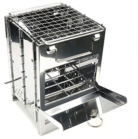 BBQ-Grill, Holzkohlegrill, Spieße, Kebab-Maker, Tragbar, Faltbar, aus Edelstahl, Für Den Außenbereich, Holzkohlegrill-Werkzeug Für Kochen Im Freien, Camping, Picknicks