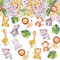 Blumomon 40Pcs Edible Jungle Safari Animal Cupcake Toppers Happy Birthday Edible Cake Decor for Kids Wild Jungle Animal Theme Party Supplies Celebrating Party Events Baby Shower Party Supplies